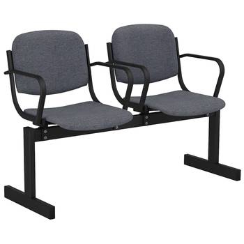 Блок стульев 2-местный с подлокотниками