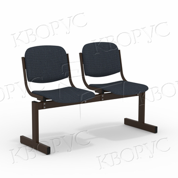 Блок стульев 2-местный мягкий